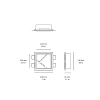 Novantadieci 9010 Microcosmi Mirage led recessed lamp
