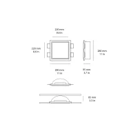 Novantadieci 9010 Microcosmi led recessed lamp