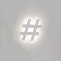 Novantadieci 9010 Hashtak lampada da parete led