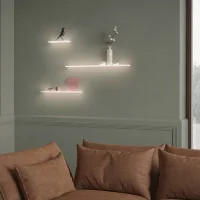 Novantadieci 9010 Glax recessed led wall lamp shelf