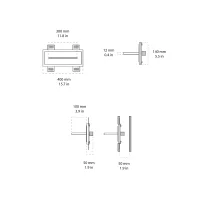 Novantadieci 9010 Glax recessed led wall lamp shelf