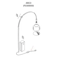 Flos Replacement Electric Wiring with Switch for Arco Lamp Flos Replacement Electric Wiring with Switch for Arco Lamp
