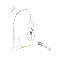 Flos Replacement Electric Wiring with Switch for Arco Lamp Flos Replacement Electric Wiring with Switch for Arco Lamp
