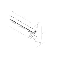 Novalux B-2 Plaster Aluminum Strip LED Profile Indirect light