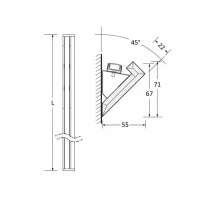 Novalux B-2 Plaster Aluminum Strip LED Profile Indirect light