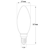 Osram LED Parathom Classic B 40 E14 4W-40W 2700K 470lm Lampadina