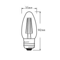 Osram LED Parathom Classic B 4.8W 2700K Transparent dimmable Bulb