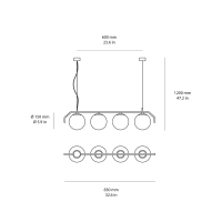ACB Maui 4L led suspension lamp