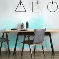Square black pendant lamp in metal with lamp holder for E27 bulb