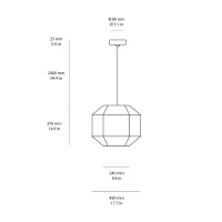 ACB Bauhaus led suspension lamp