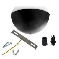 Round rosetta wall or ceiling rose with single central output