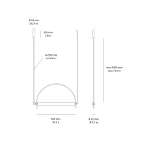 Aromas Arc lampada a sospensione led