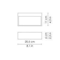 Ai Lati Sottosopra Wall Lamp Applique Double Emission LED 2x5W