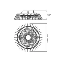 Mantra Himalaya mini ventilatore plafoniera led