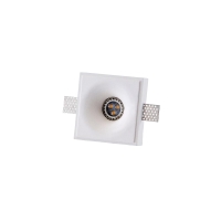 Isyluce faretto quadrato in gesso GU10 MR11 da incasso a soffitto