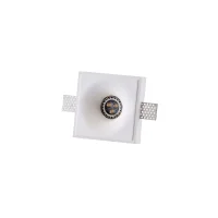 Isyluce faretto quadrato in gesso GU10 MR11 da incasso a soffitto