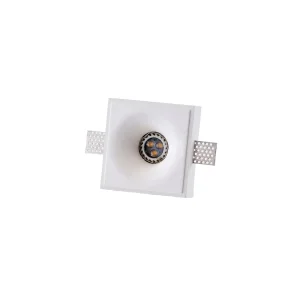 Isyluce square GU10 MR11 plaster recessed ceiling spotlight