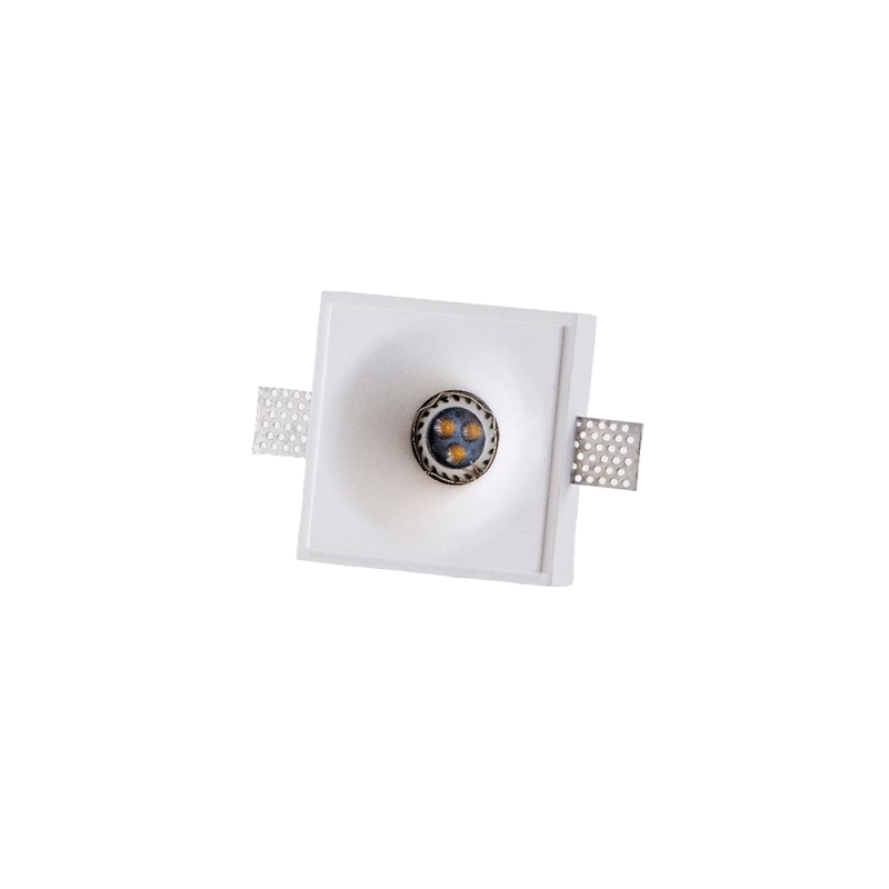 Isyluce faretto quadrato in gesso GU10 MR11 da incasso a soffitto Isyluce faretto quadrato in gesso GU10 MR11 da incasso a soffitto