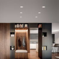 Isyluce faretto quadrato in gesso GU10 MR11 da incasso a soffitto