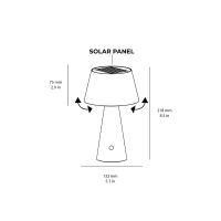 Bot Lighting Tizia lampada ricaricabile solare led
