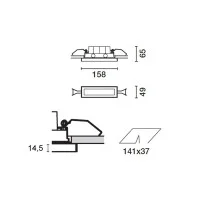 iGuzzini Laser Blade InOut Recessed Downlight LED 10W Frame or