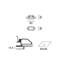 iGuzzini Laser Blade InOut Apparecchio Incasso LED 4W Frame O