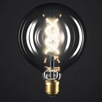 LED Curved Vintage Lamp Globe D.125 Spyral E27 5W 2000K 150lm