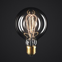 Lampadina LED Curved Vintage Globo D.95 E27 5W 2200K 150lm Fume
