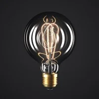 LED Curved Vintage Lamp Globe D.95 E27 5W 2200K 150lm Fume