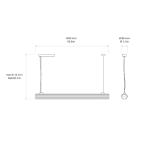 Astro Lighting Io Pendant 1000 black led suspension lamp