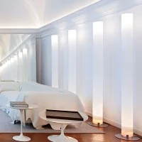 Flos Stylos Floor Lamp in PMMA and steel by Achille Castiglioni