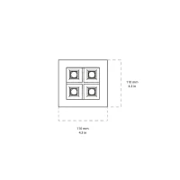 Novantadieci 9010 Prisma Cubo led ceiling lamp