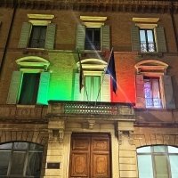 Kit Italian Flag 3 led projectors red white green light IP66