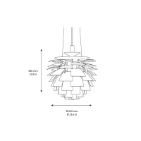 Louis Poulsen Suspension PH Artichoke Brass