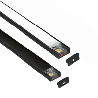 Lampo Kit Profilo In Alluminio 2M A Superficie Per Strip Led Lampo Kit Profilo In Alluminio 2M A Superficie Per Strip Led