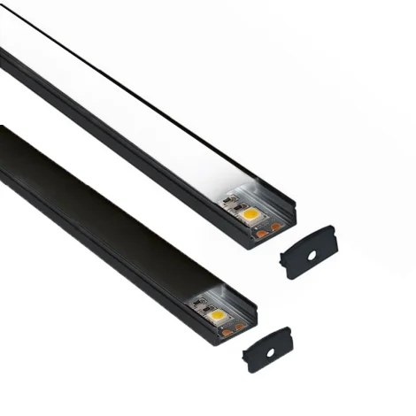 Lampo Kit Profilo In Alluminio 2M A Superficie Per Strip Led