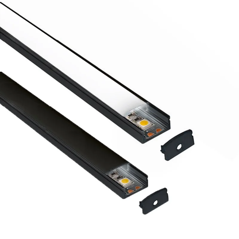 Lampo Kit Profilo In Alluminio 2M A Superficie Per Strip Led Lampo Kit Profilo In Alluminio 2M A Superficie Per Strip Led