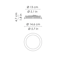 Zafferano Conca dimmable led recessed spotlight Zafferano Conca dimmable led recessed spotlight