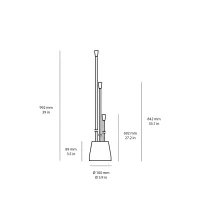 Linea Light Blum triplo paletto led per esterno