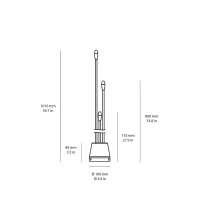 Linea Light Blum triple outdoor led bollard