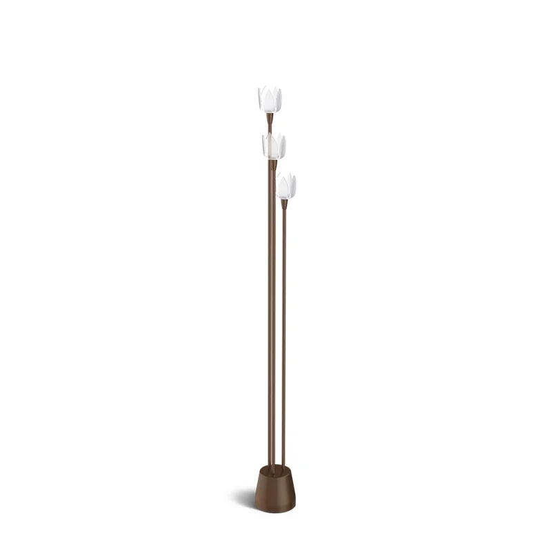 Linea Light Blum Flower triplo paletto led per esterno Linea Light Blum Flower triplo paletto led per esterno