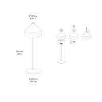 Zafferano Amelie lampada a batteria led