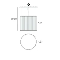 Vibia Array D124 cylindrical suspension lamp