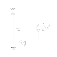 Zafferano Amelie led floor lamp