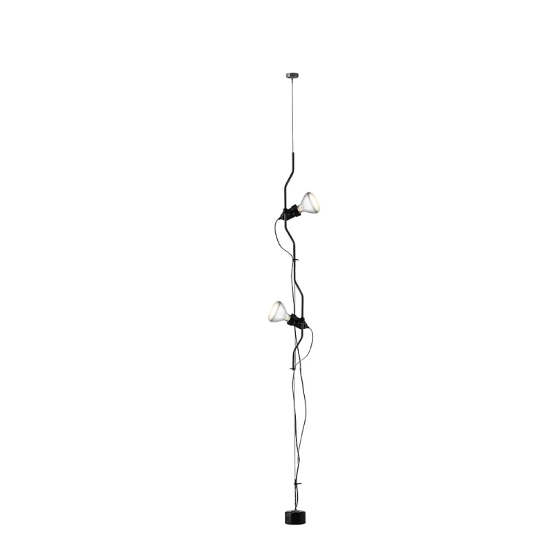 Flos Parentesi Double floor lamp black suspension Flos Parentesi Double floor lamp black suspension
