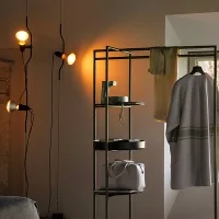 Flos Parentesi Doppia lampada terra sospensione nera dimmerabile Flos Parentesi Doppia lampada terra sospensione nera dimmerabile