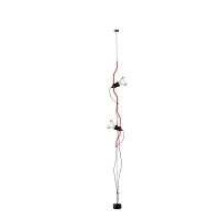 Flos Parentesi Double floor lamp red suspension Flos Parentesi Double floor lamp red suspension