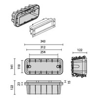 Prisma Formwork for installation insert 2 wall recessed lamp