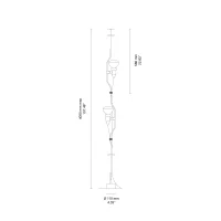 Flos Parentesi Doppia lampada terra sospensione nickel