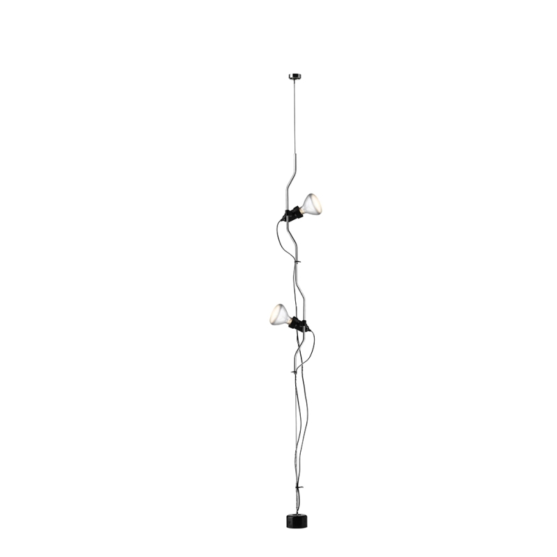 Flos Parentesi Doppia lampada terra sospensione nickel Flos Parentesi Doppia lampada terra sospensione nickel